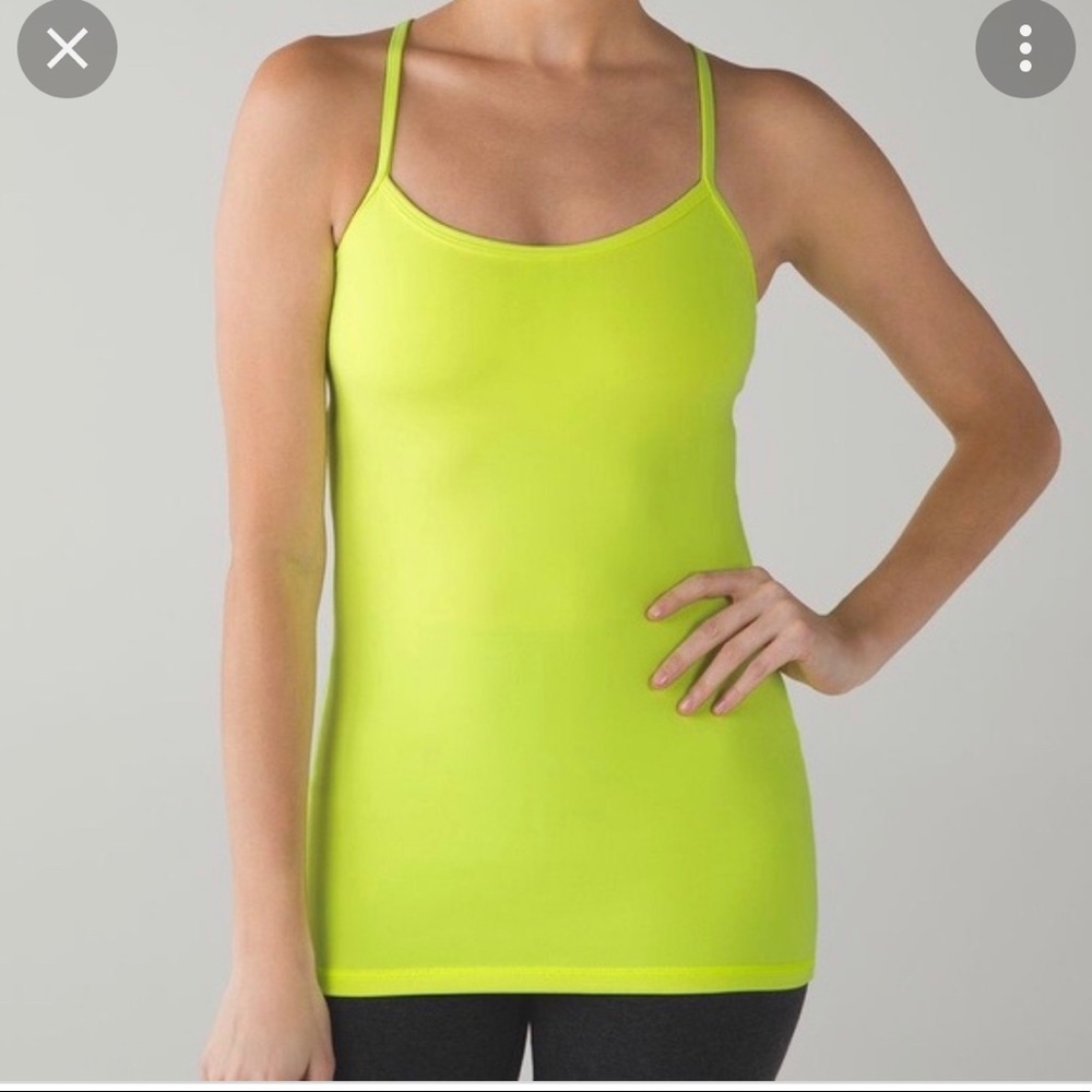 Lululemon neon yellow power Y tank 6